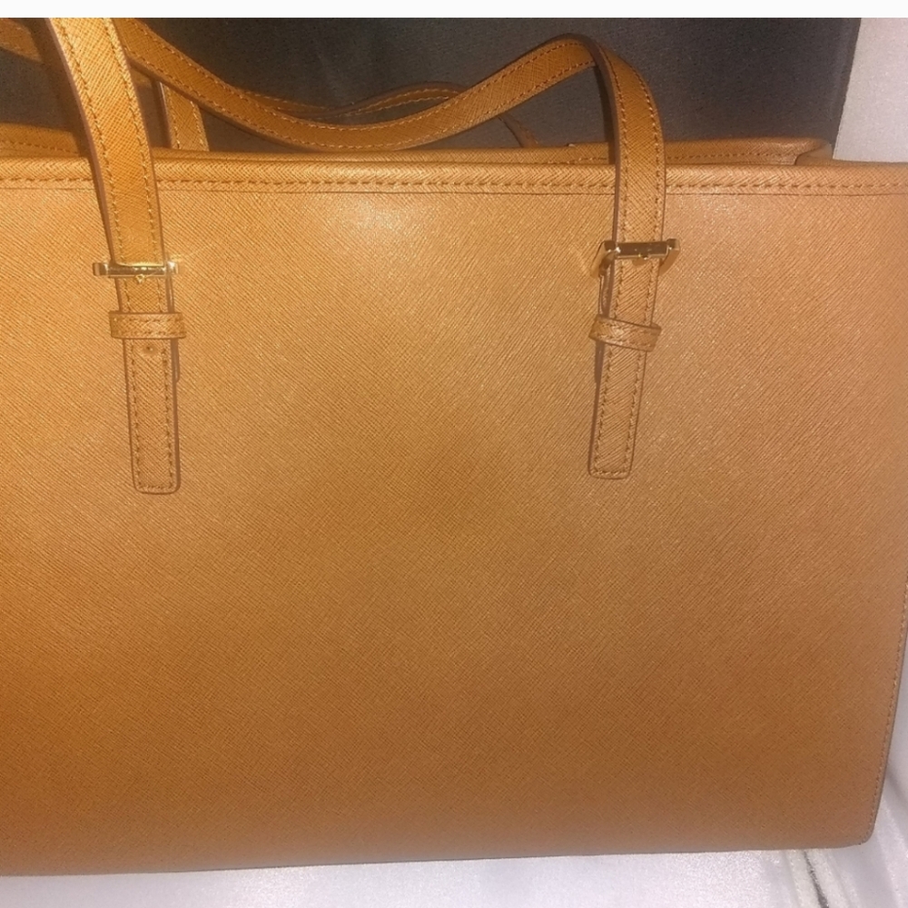 Michael kors MK Jet Set EW EX Large Saffiano leather handbag East West Travel - Picture 6 of 10